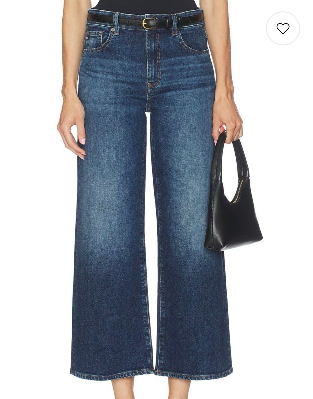 AG Adriano Goldshmied Saige wide leg crop jeans 28